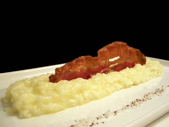 Bachelor's Banquet: Bacon Egg Risotto