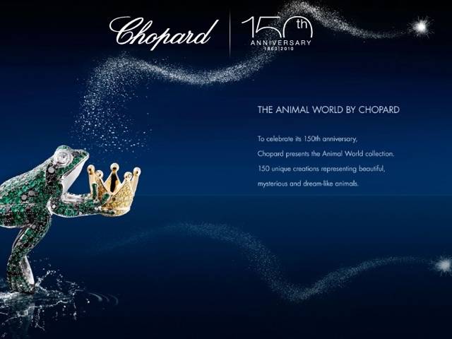 Chopard's exhibition of its 150th Anniversay "Animal World" collection opens July 16 in Singapore