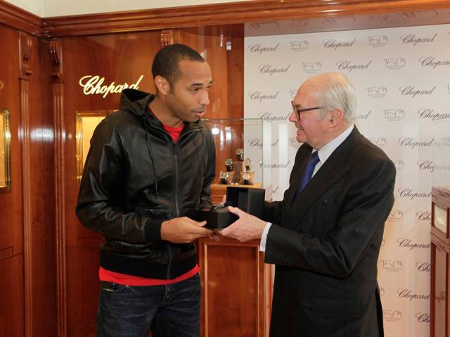 Karl Scheufele and Thierry Henry