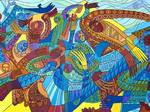 An exhibition of mural-sized paintings by 40 artists of African ancestry during Black History Month