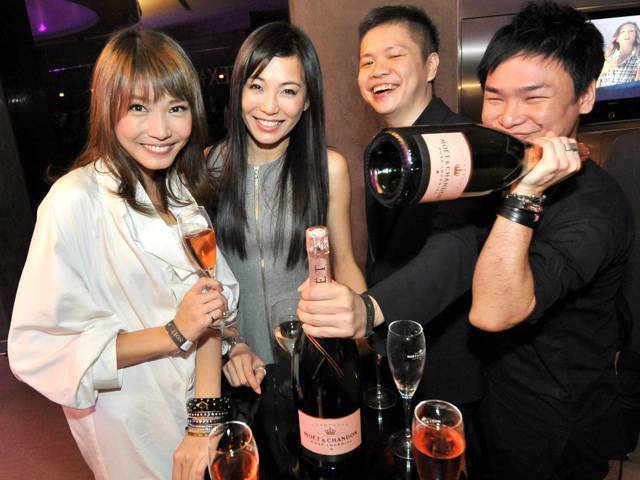 Attended by the beautiful and glamorous, partying with their favorite champagne, Moët & Chandon
