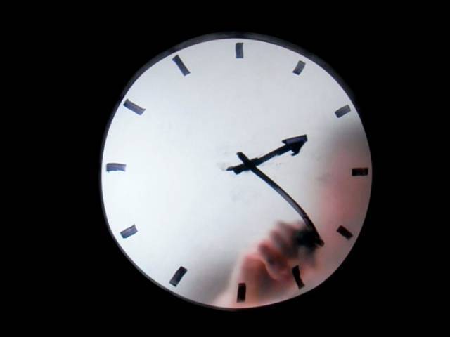 The time being drawn in by the man in the screen
