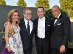 Caroline Gruosi-Scheufele, Sir Elton John, David Furnish and Fawaz Gruosi