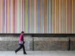 "Poured Lines: Southwark Street" artwork by Ian Davenport