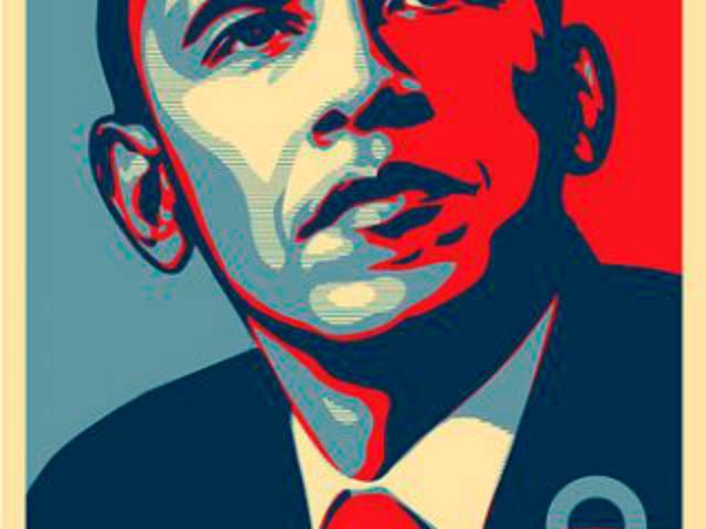 The now famous HOPE posted by Shepard Fairey
