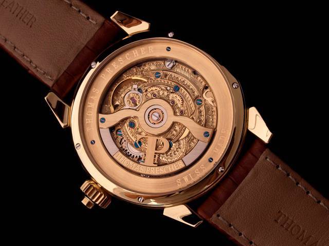 The back view of the Qatarwatch reveals its inner workings