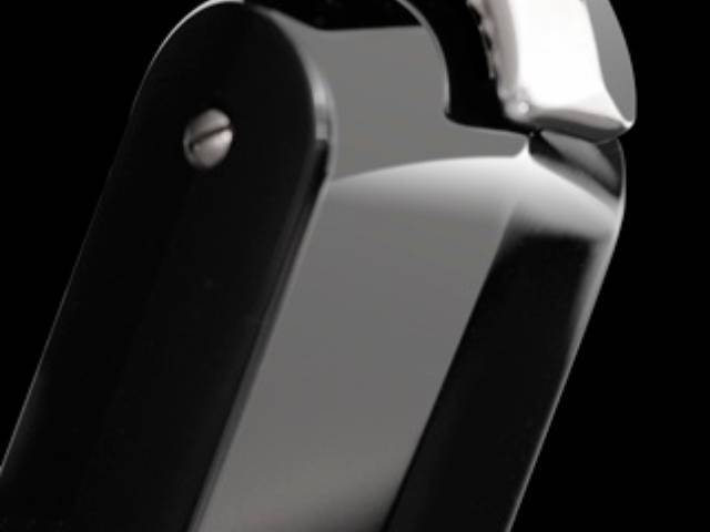 The Vertu V Bluetooth Headset comes in a pioneering and ergonomic stainless steel/resin form factor