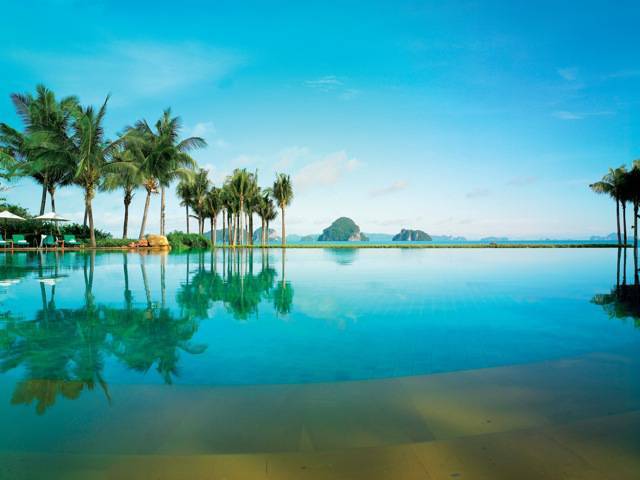 View of the resort's pool